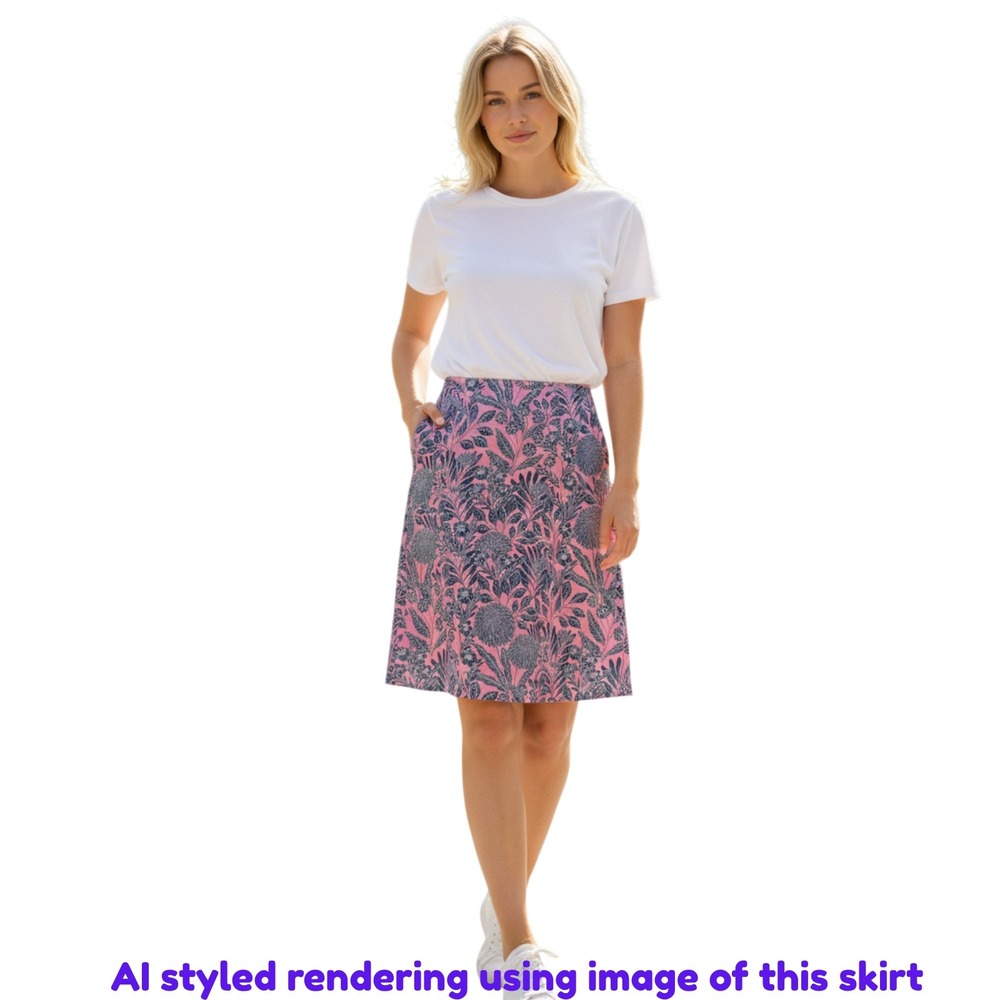 J.Crew x Abigail Borg Womens Small (6) Silk Floral Midi Prairie Rose Slip Skirt